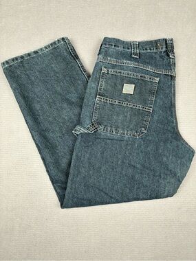 VTG Lee Carpenter Men’s Relaxed Fit Slate Blue Denim Jeans 36x30